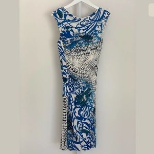 EMILIO PUCCI BLUE MULTI SLEEVELESS DRESS 8 NWOTS!